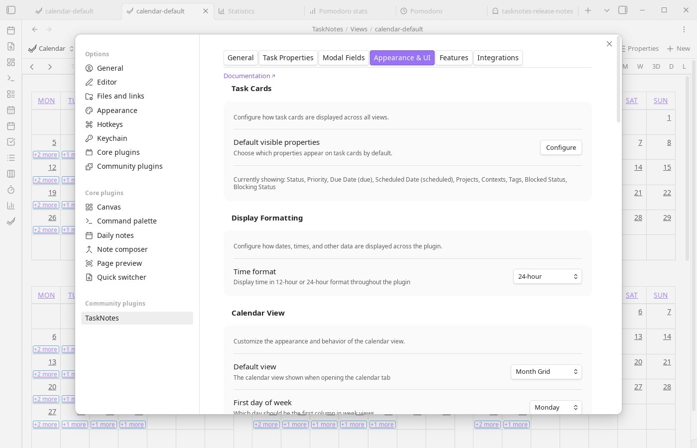 Appearance Settings