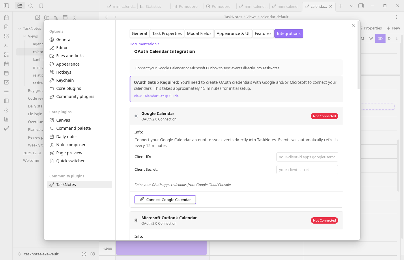 Integrations Settings